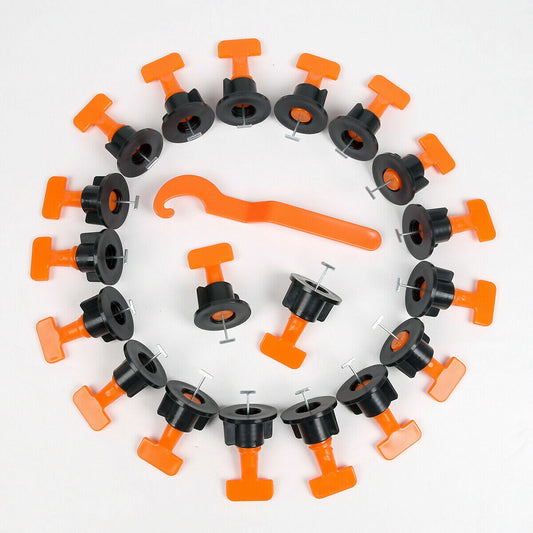 50pcs Tile Leveling System Kits Reusable Tile Spacer Wall Floor Clips Tools