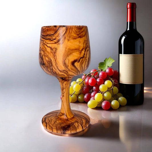 Olive Wood Wine Cup, barware, wine lovers, gift, gift for him, gift for her, decor