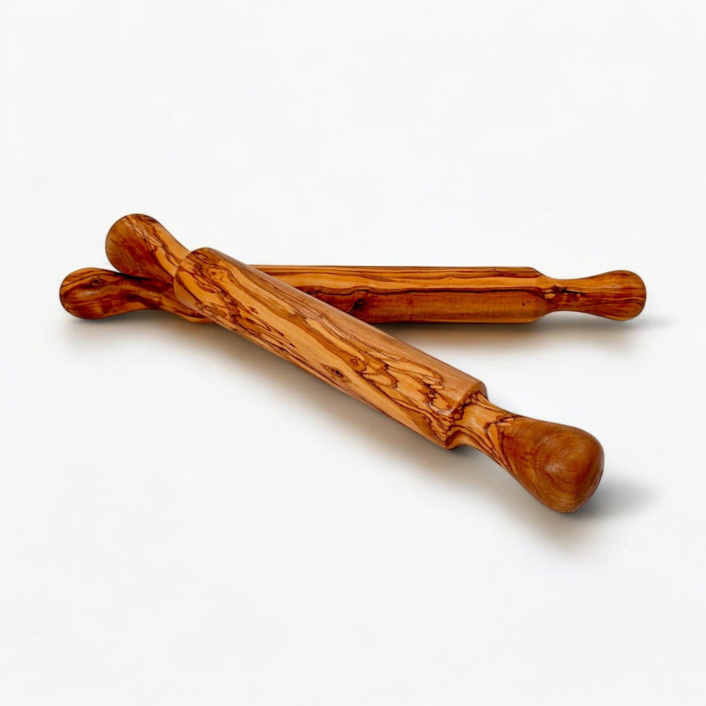 Olive Wood Professional Rolling Pin | Traditional Hardwood Pastry Dough Roller