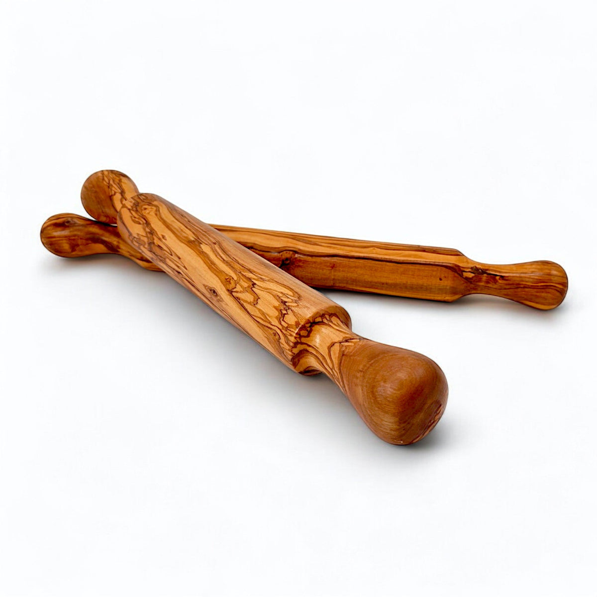 Olive Wood Professional Rolling Pin | Traditional Hardwood Pastry Dough Roller