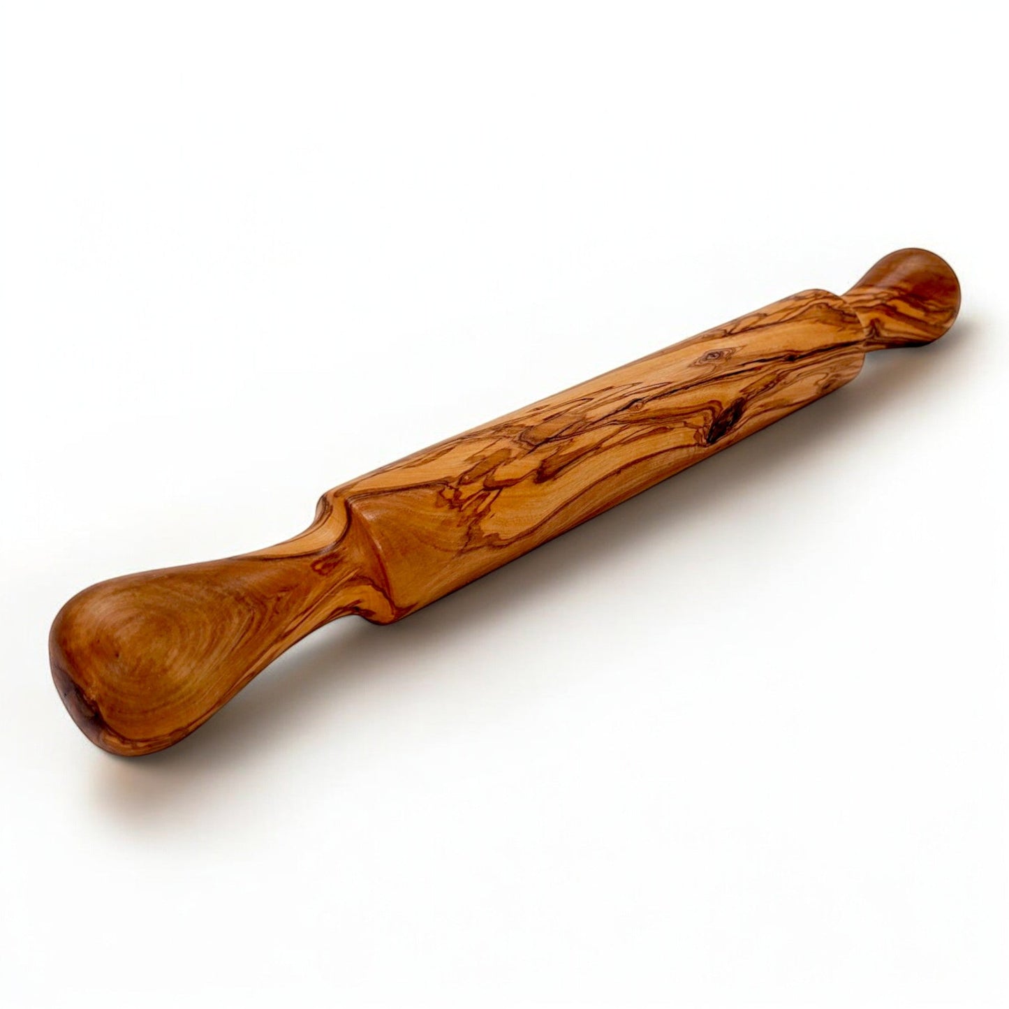 Olive Wood Professional Rolling Pin | Traditional Hardwood Pastry Dough Roller