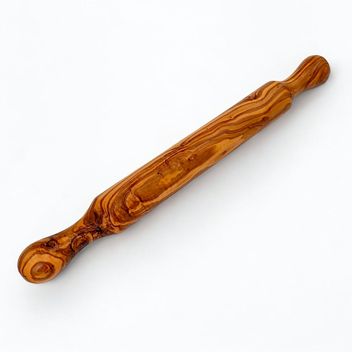 Olive Wood Professional Rolling Pin | Traditional Hardwood Pastry Dough Roller
