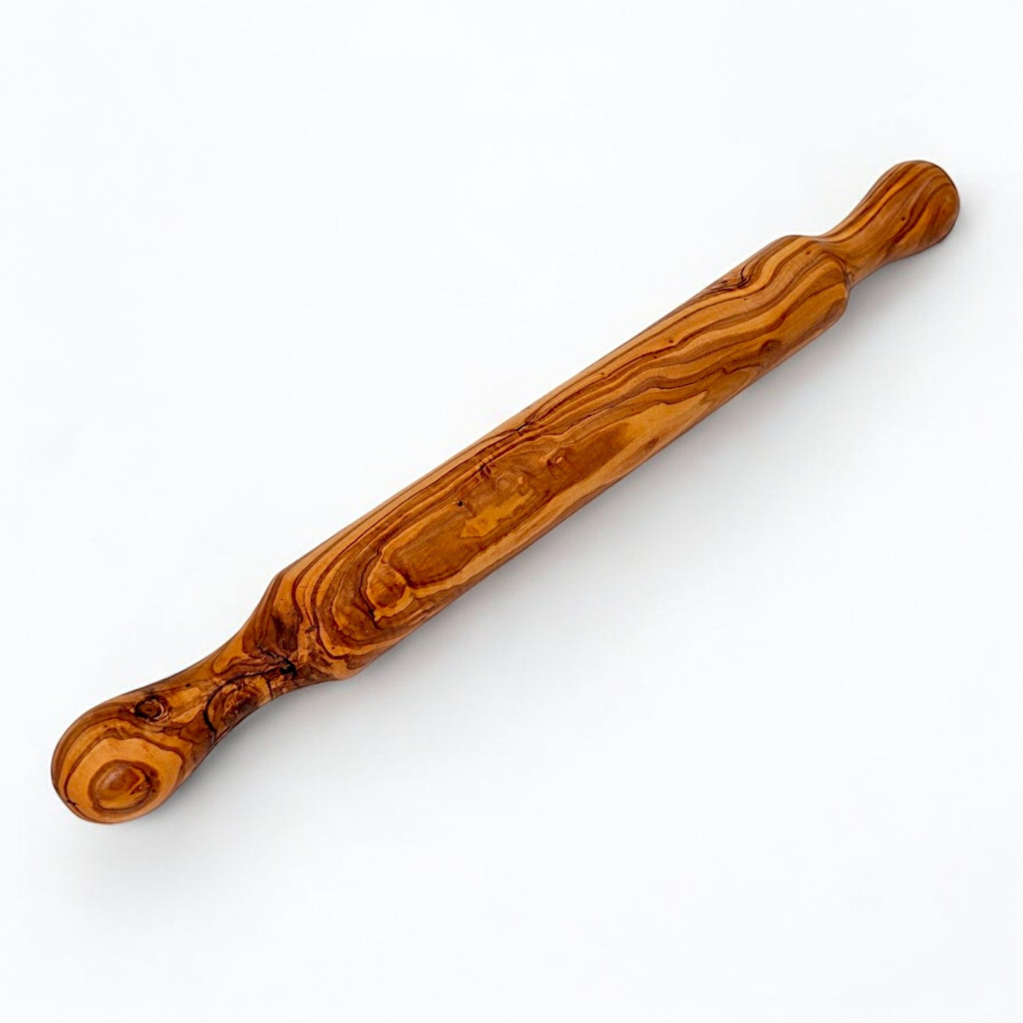 Olive Wood Professional Rolling Pin | Traditional Hardwood Pastry Dough Roller