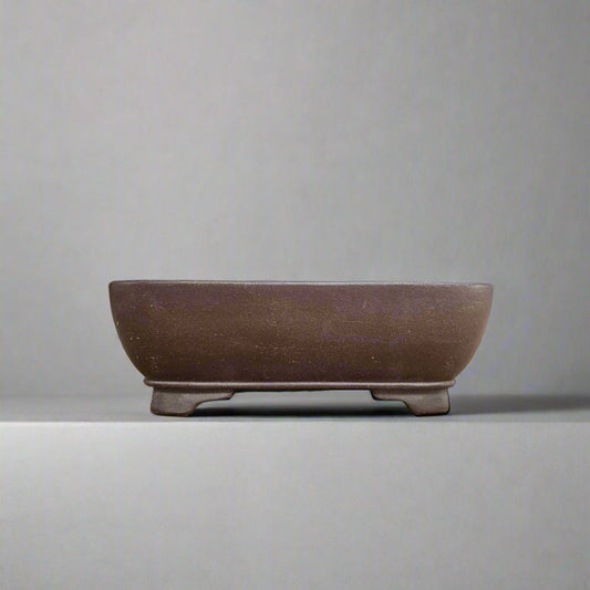 21cm Premium Unglazed Bonsai Pot | Rectangle | 21cm x 17cm x 7cm | Brown