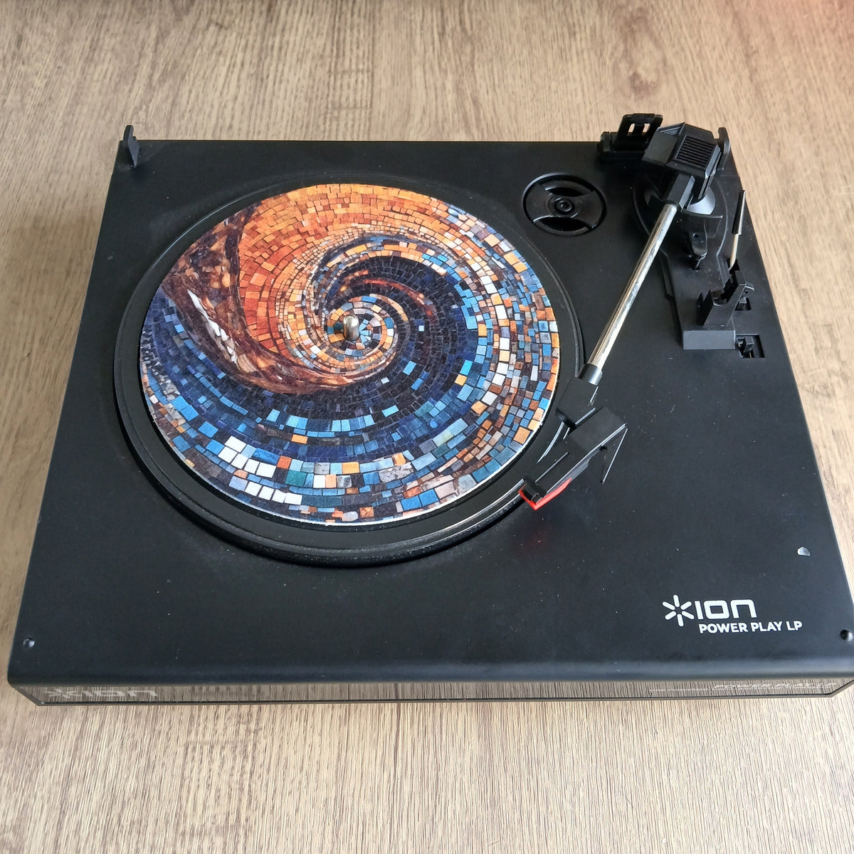 Handmade TileWave Turntable Slipmat – Broken Pottery effect printed DJ Mat