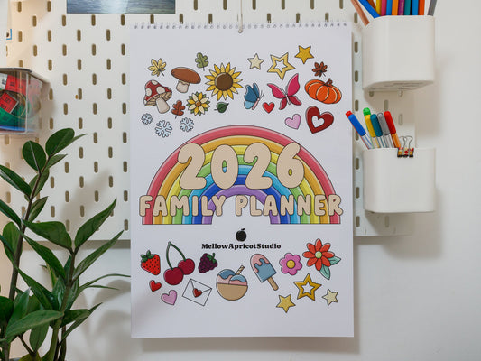 2026 Colourful A3 Family Planner