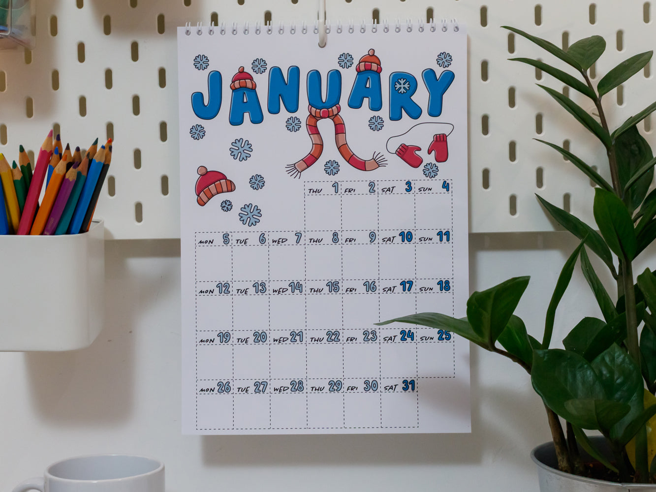 2026 Colourful Wall Calendar