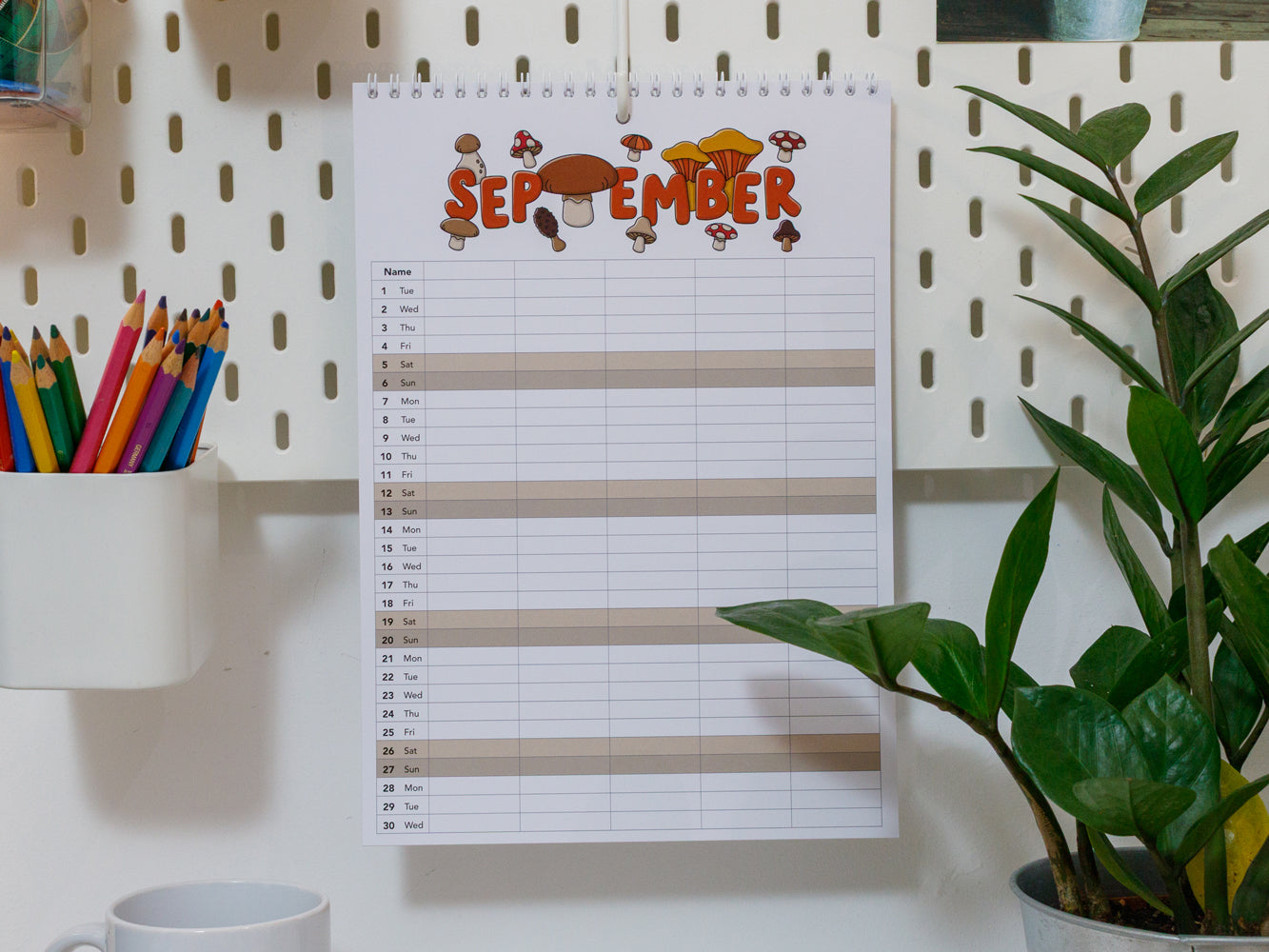 2026 Colourful A4 Family Planner