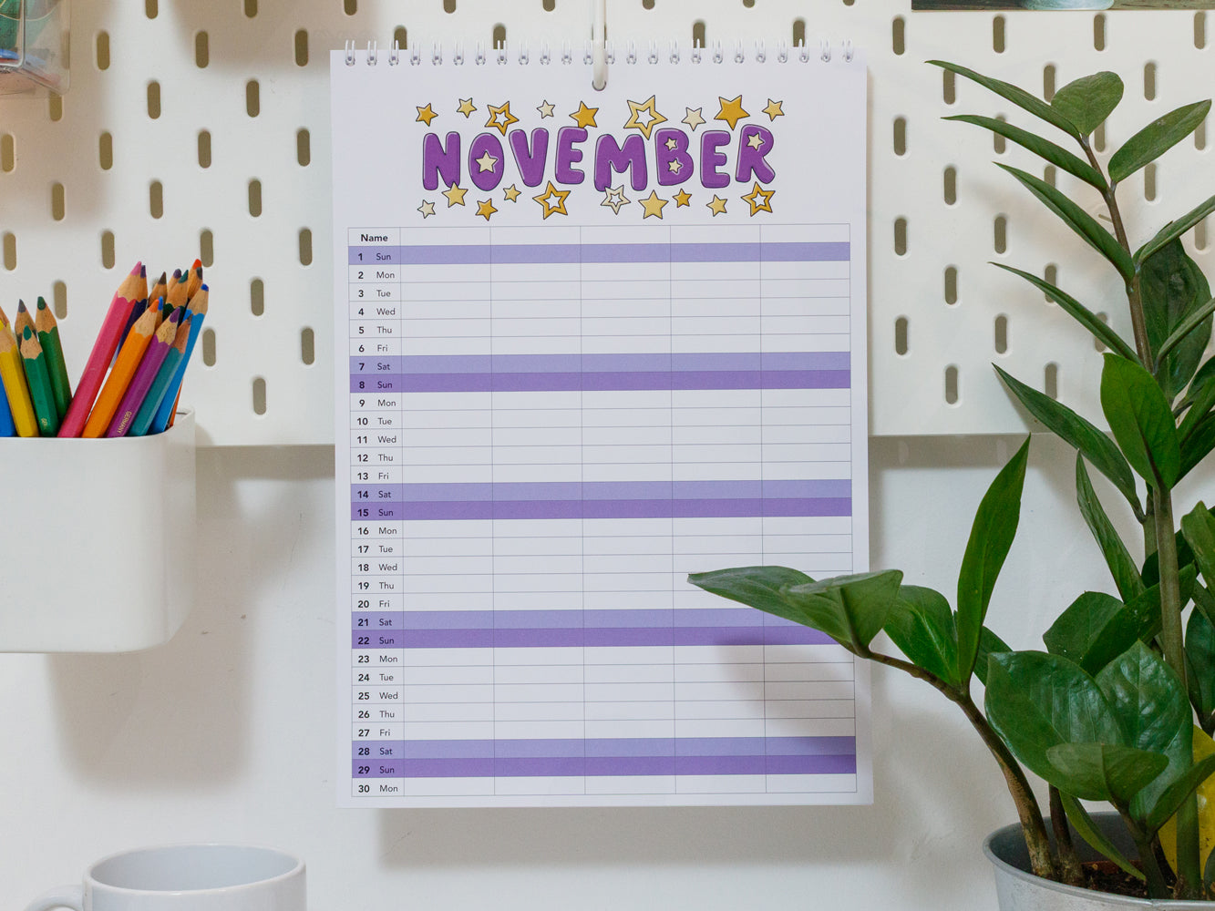 2026 Colourful A4 Family Planner