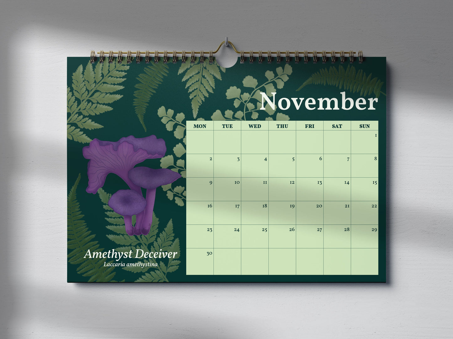 2026 Mushroom Wall Calendar