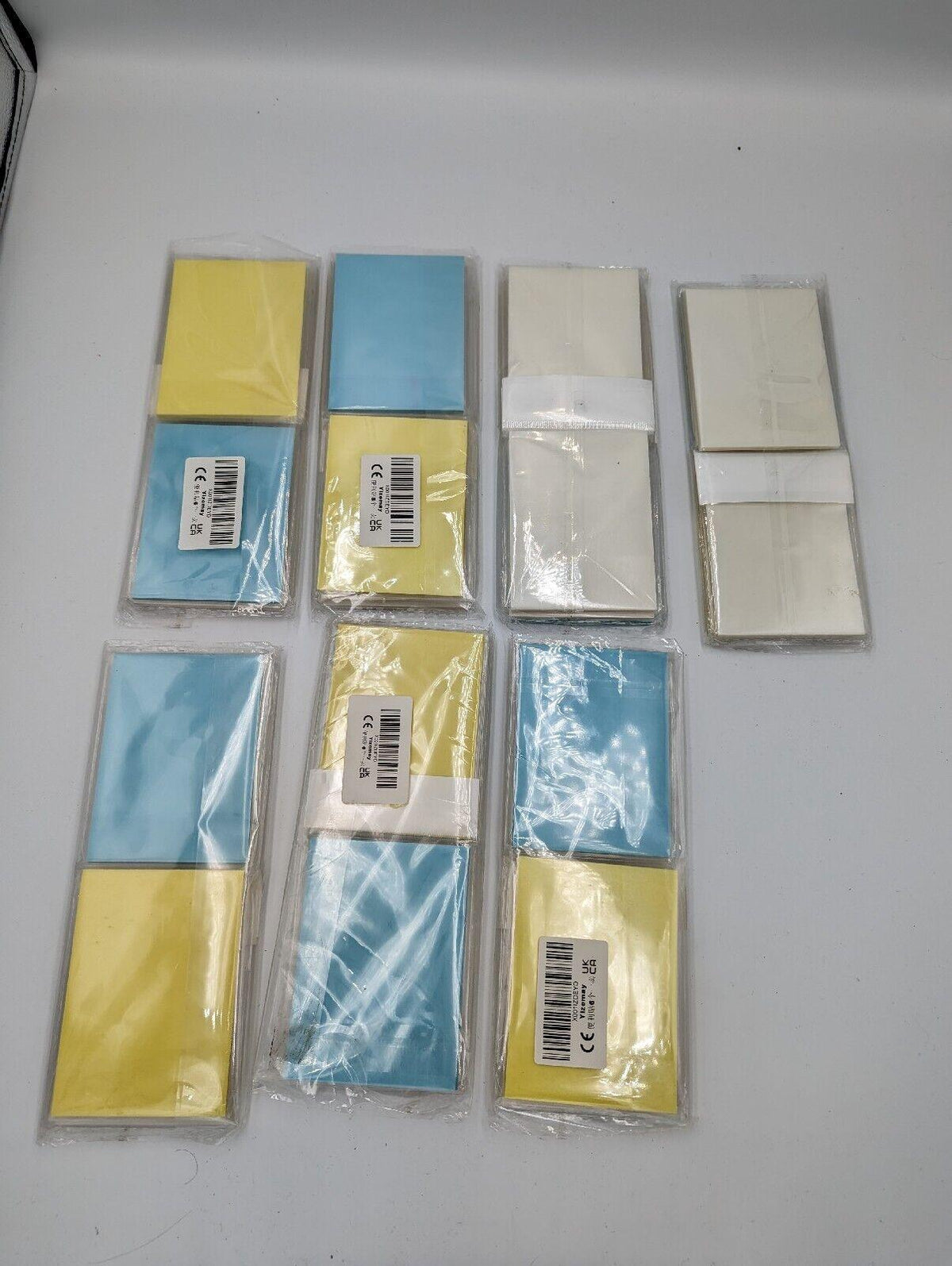 Transparent Sticky Notes 2100 Sheets Blue Yellow Clear 95x70mm Removable