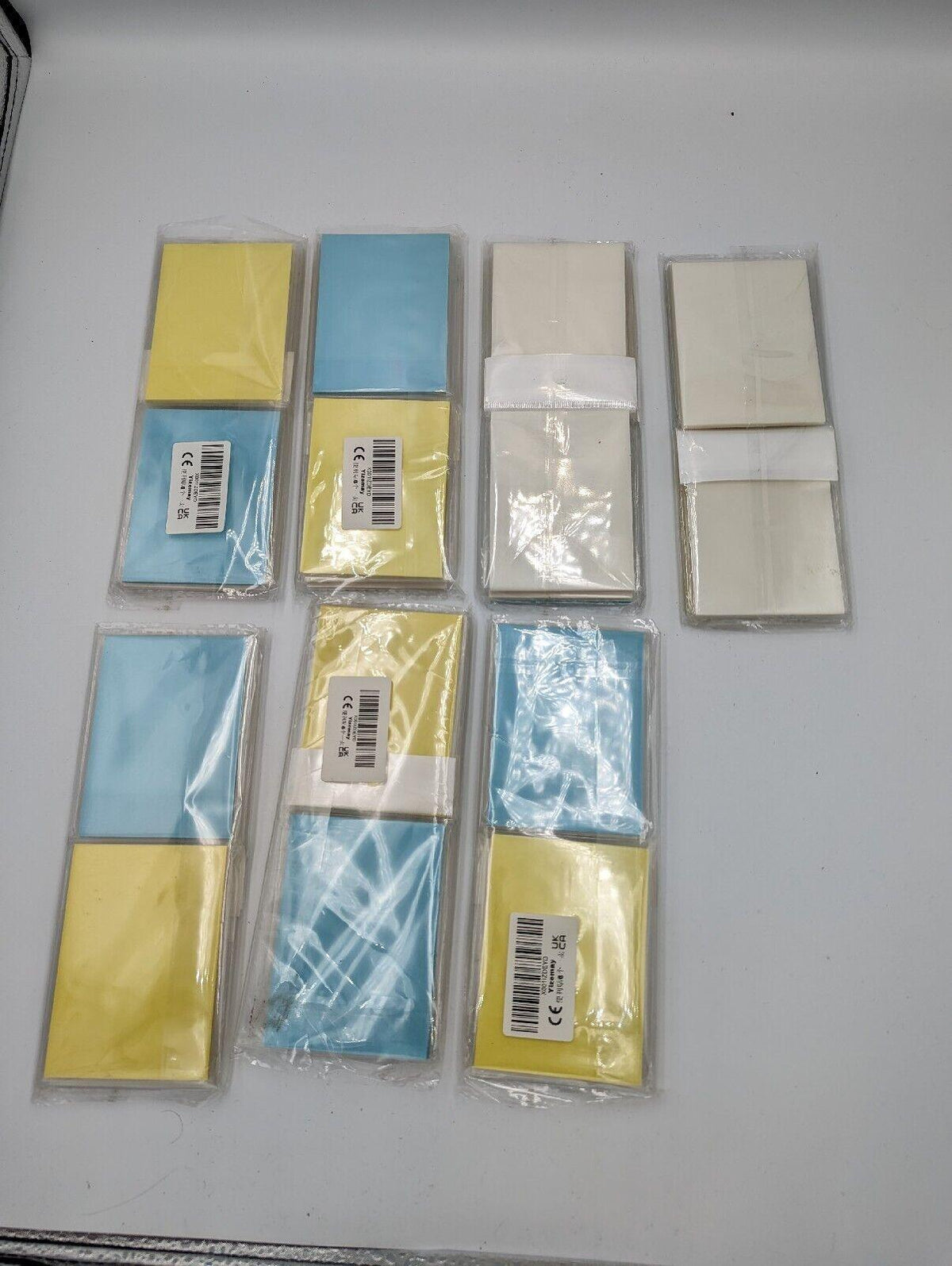 Transparent Sticky Notes 2100 Sheets Blue Yellow Clear 95x70mm Removable