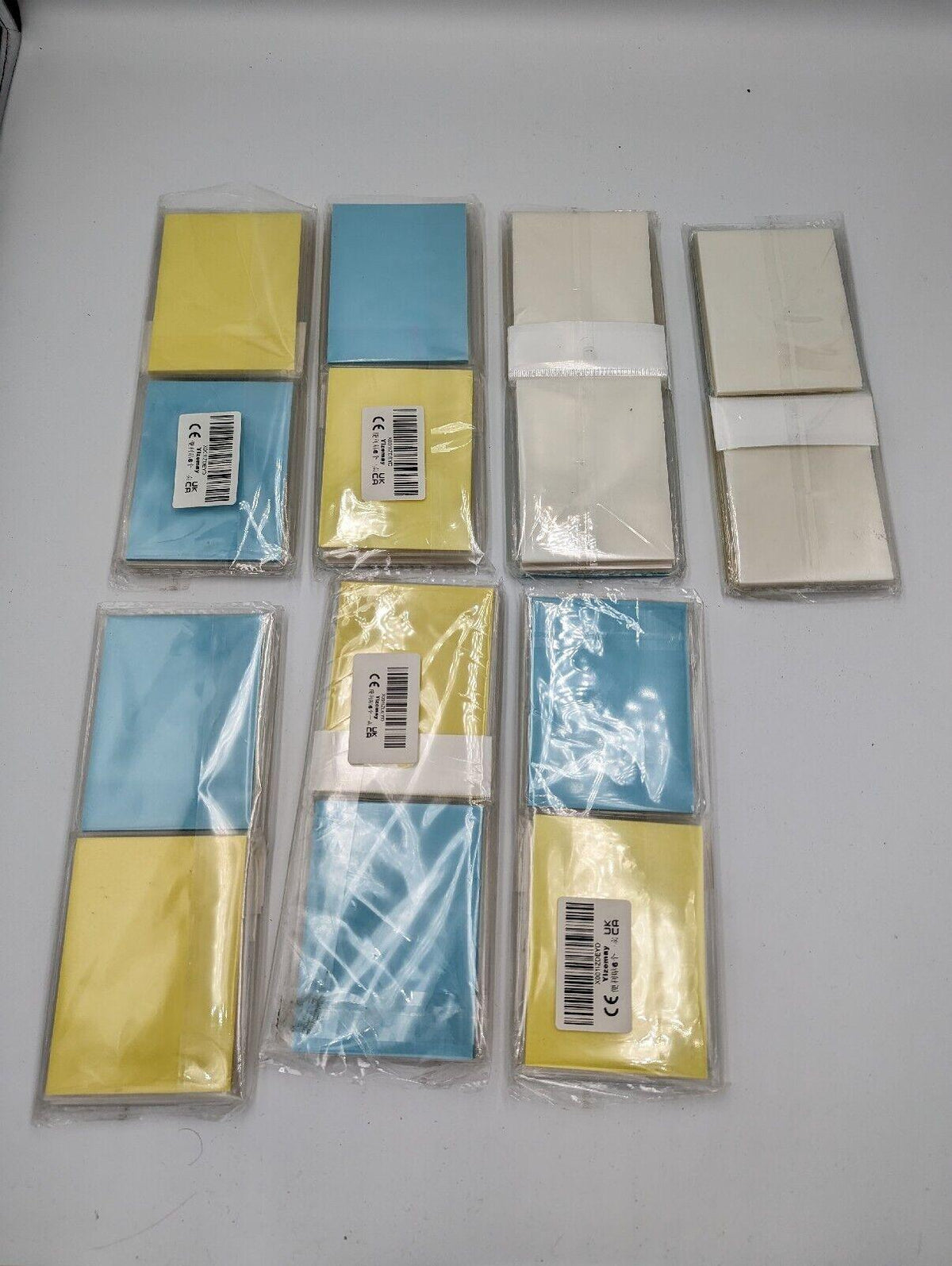 Transparent Sticky Notes 2100 Sheets Blue Yellow Clear 95x70mm Removable
