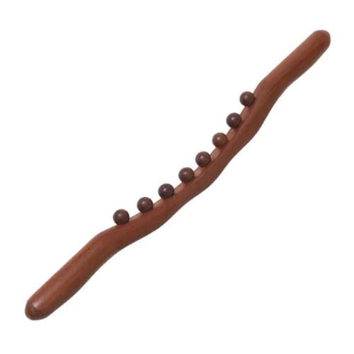 Wooden Gua Sha Massage Roller Stick for Muscle Relief (31 Ball)