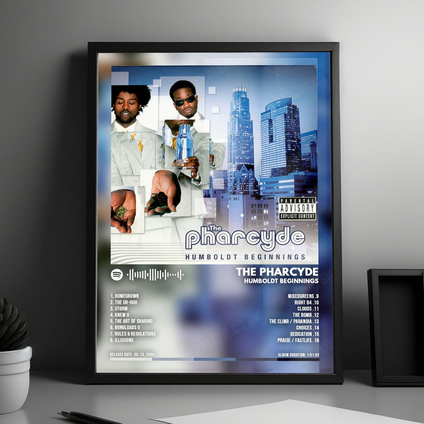 The Pharcyde "Humboldt Beginnings" Album Cover Poster - with Complete Tracklist