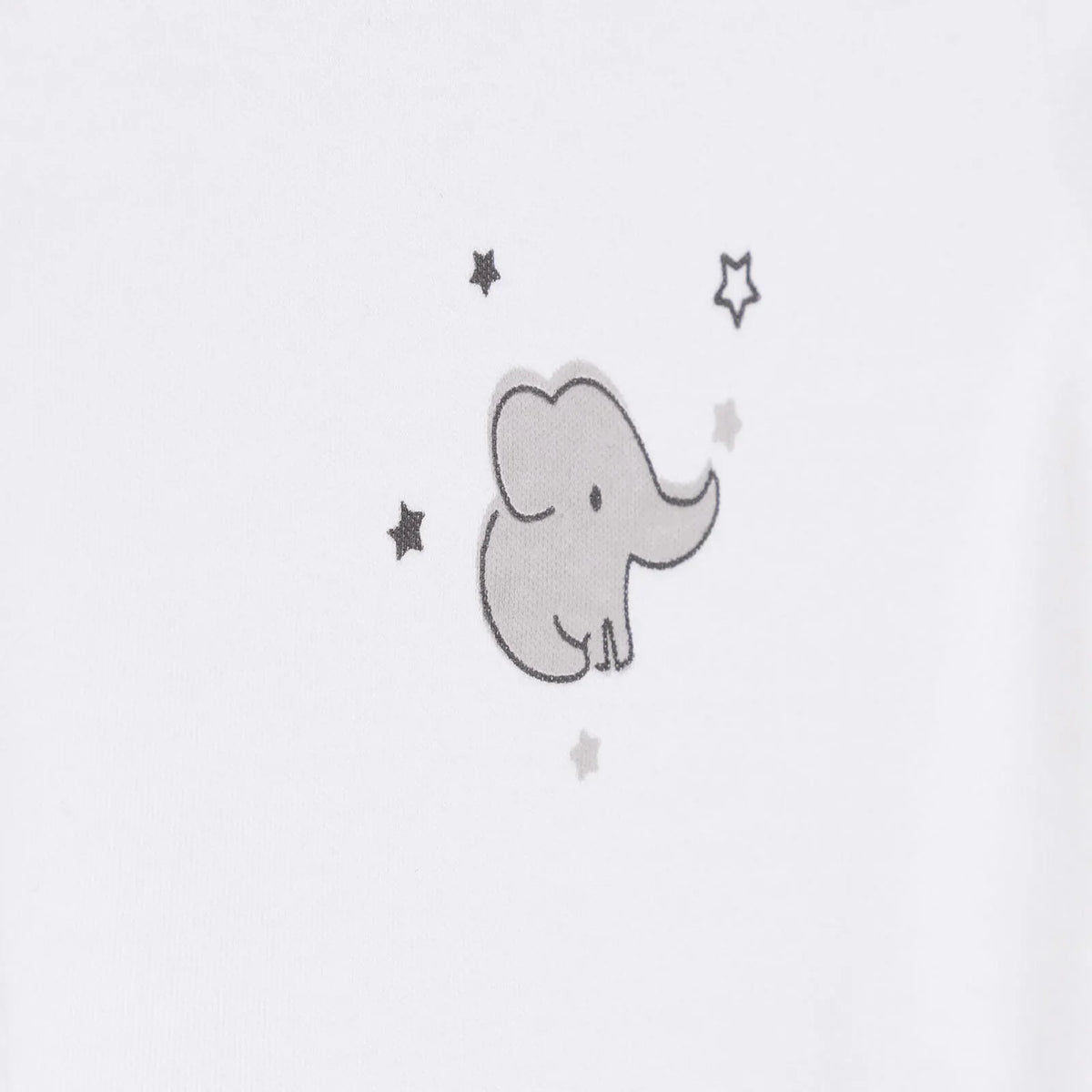 HelloBaby Crew Neck Elephant Print 3 Piece Baby Sleepsuit Set (Newborn to 6 Months)