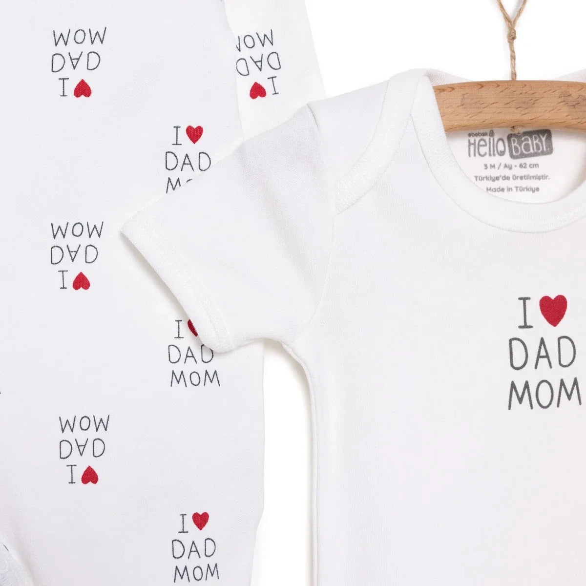 HelloBaby Baby Bodysuit, Hat & Footed Sleepsuit Set (Newborn to 6 Months)