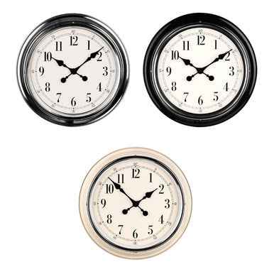 Pelo Chrome Finish Wall Clock