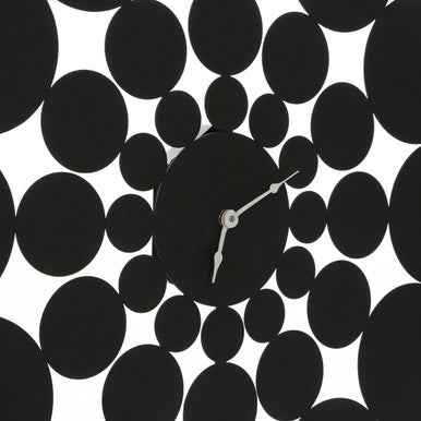 Ezell Black Discs Design Wall Clock