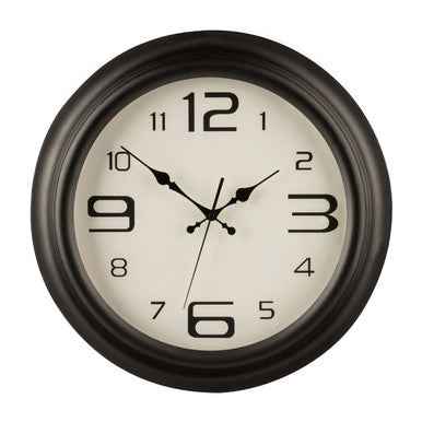 Myers Matt Black Metal Wall Clock