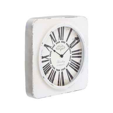Cheston White Antique Finish Wall Clock