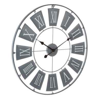 Vitus Grey Metal Large Wall Clock