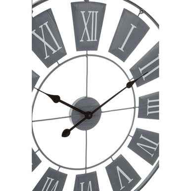 Vitus Grey Metal Large Wall Clock