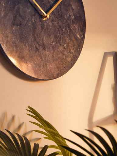 Lamonte Black Marble Wall Clock