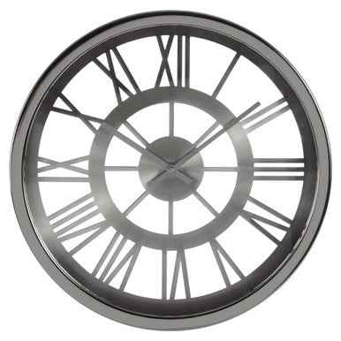 Bailie Chrome Finish Wall Clock