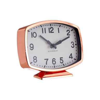 Baillie Rose Gold Finish Table Clock
