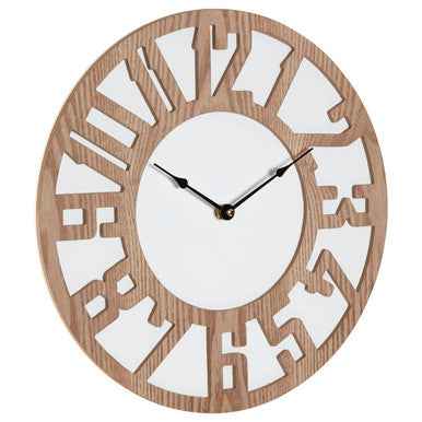 Vitus Carved Wood Wall Clock