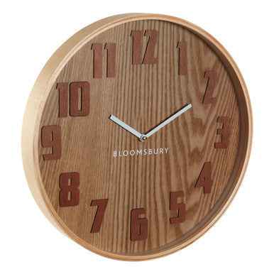 Vitus Brown Grain Large Wall Clock