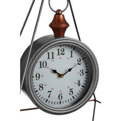 Hayden Antique Silver Finish Table Clock