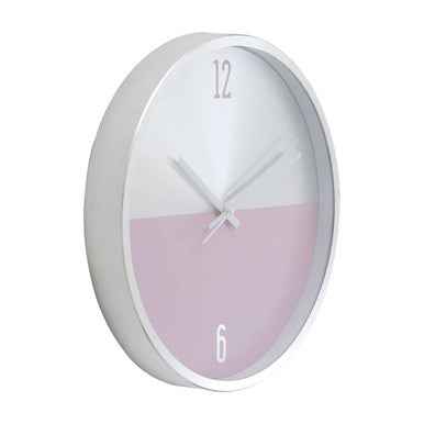 Elko Silver And Pink Finish Wall Clock