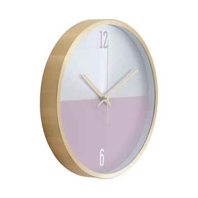 Elko Silver Gold And Pink Finish Wall Clock