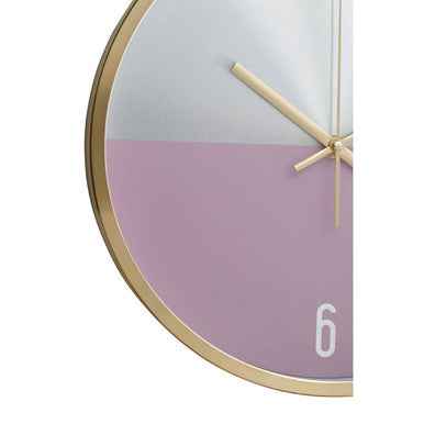 Elko Silver Gold And Pink Finish Wall Clock
