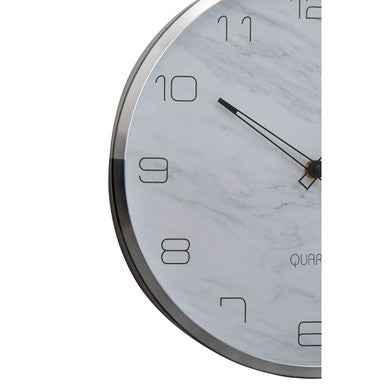 Elko Wall Clock With Silver And Grey Frame