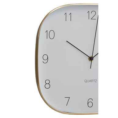 Elko Square Gold Finish Case Wall Clock