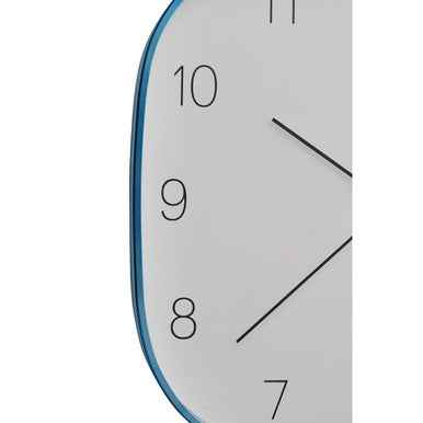 Elko Square Blue Finish Case Wall Clock