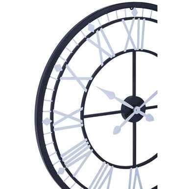 Vitus Skeletal Wall Clock With Black Fin