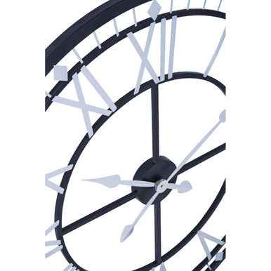 Vitus Skeletal Wall Clock With Black Fin