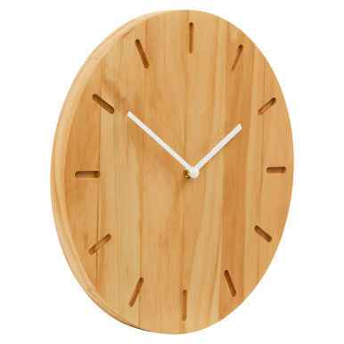 Vitus Natural Finish Oak Wood Wall Clock