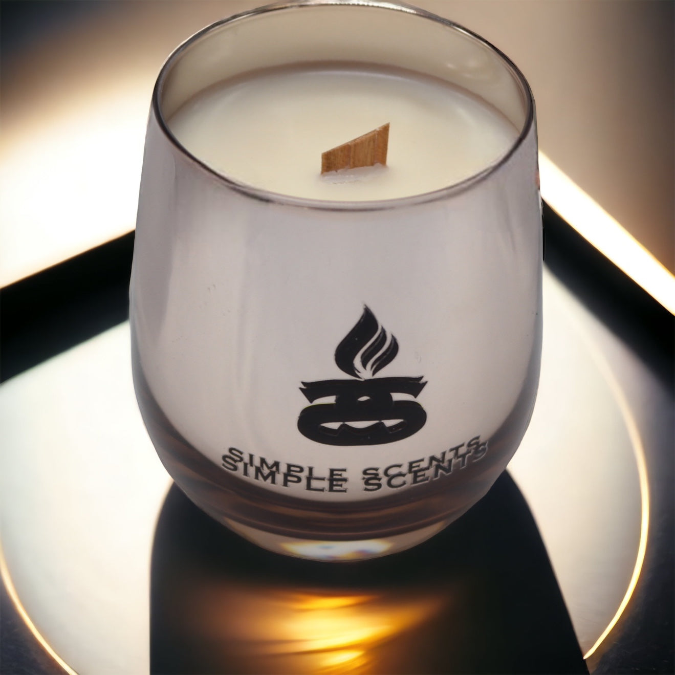 Luna - Simple Scents Luxe Rosé Noir Wooden Wick Soy Candle