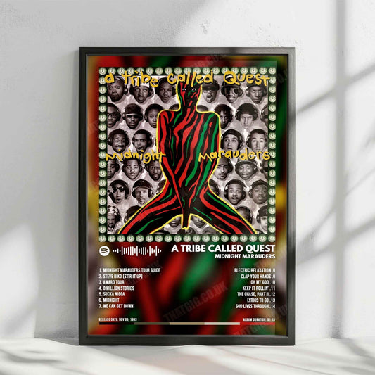 A Tribe Called Quest "Midnight Marauders" Album Cover Poster - with Complete Tracklist