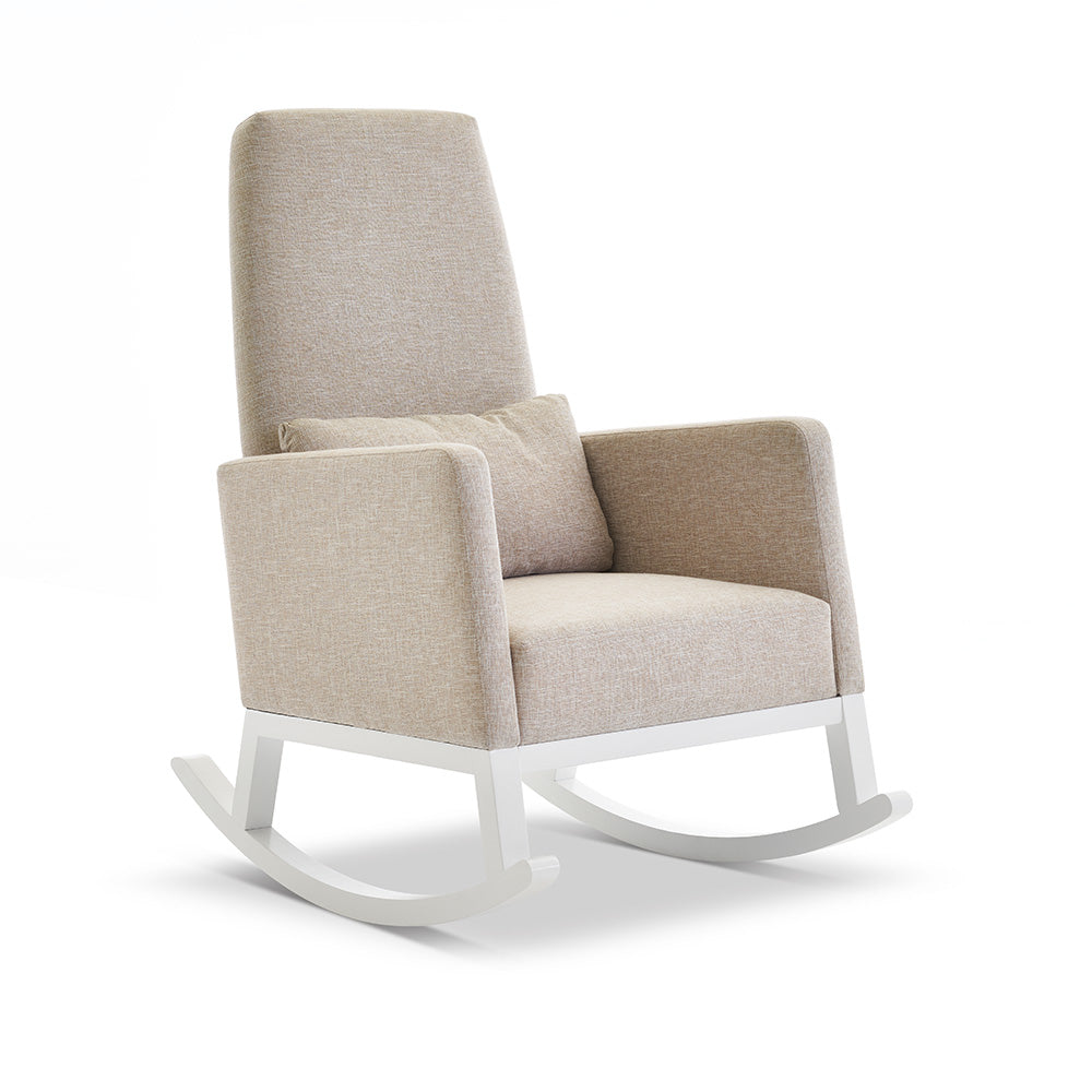 High Back Rocking Chair - Oatmeal