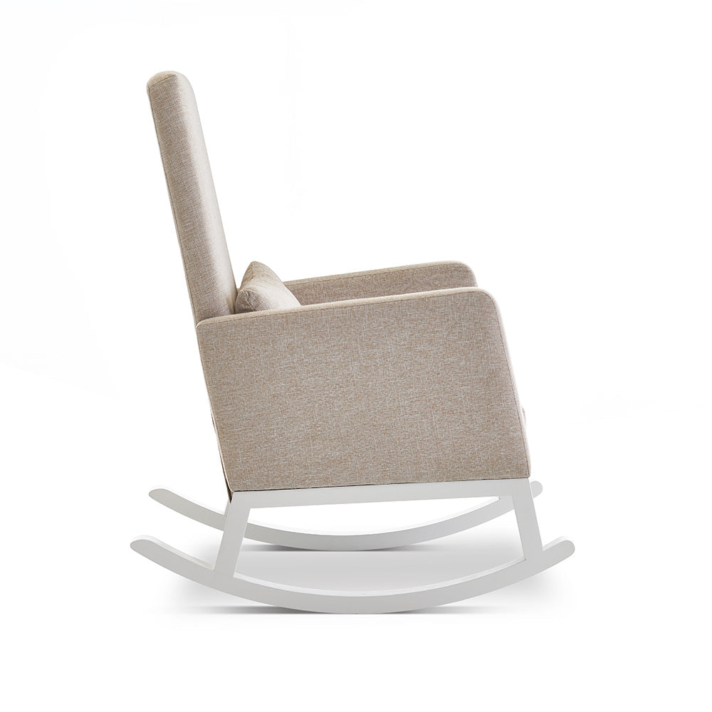 High Back Rocking Chair - Oatmeal