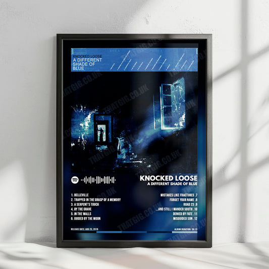 Knocked Loose "A Different Shade Of Blue" Album Cover Poster - with Complete Tracklist