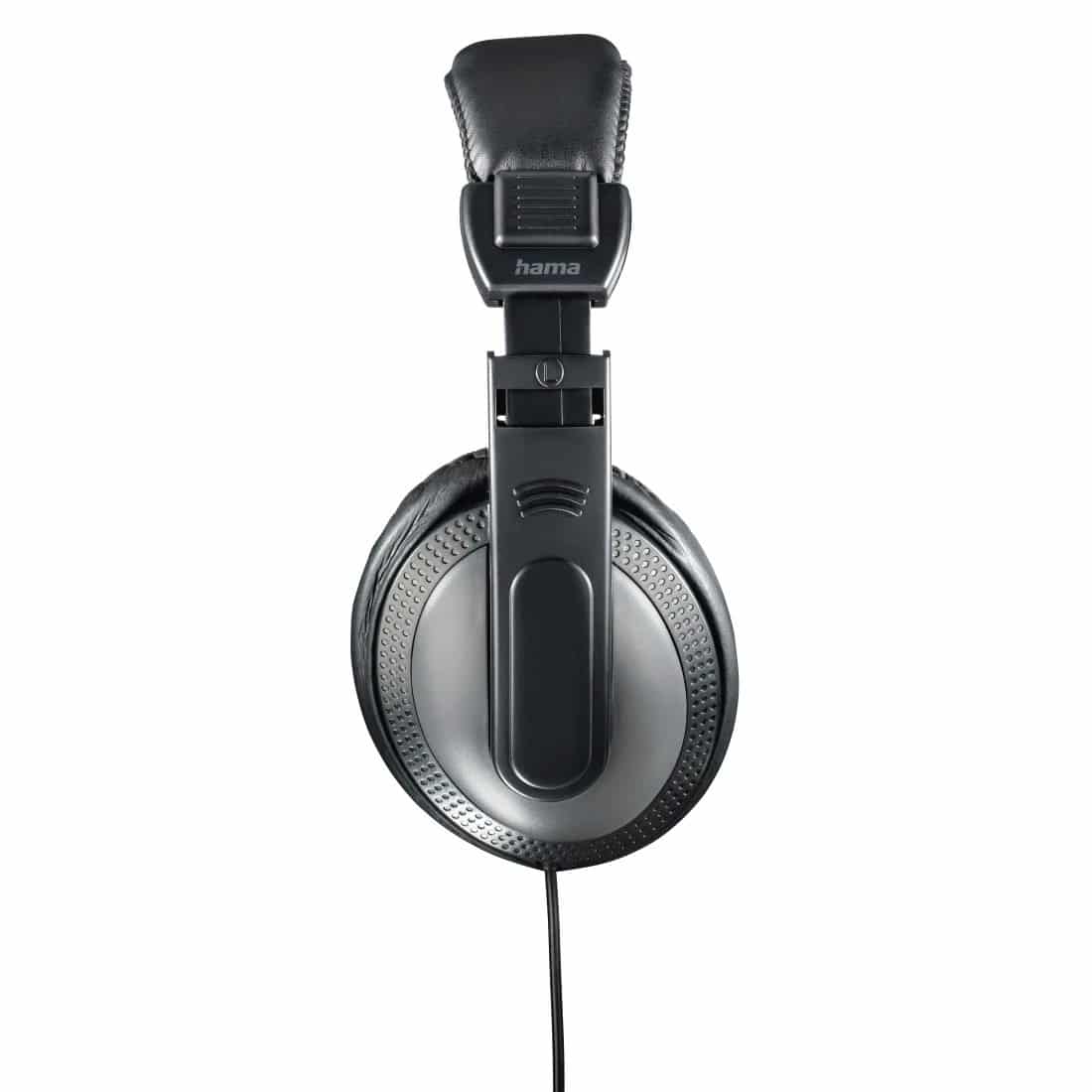 Hama Shell TV Over-Ear Wired Headphones, 6 Metre Cable, Black