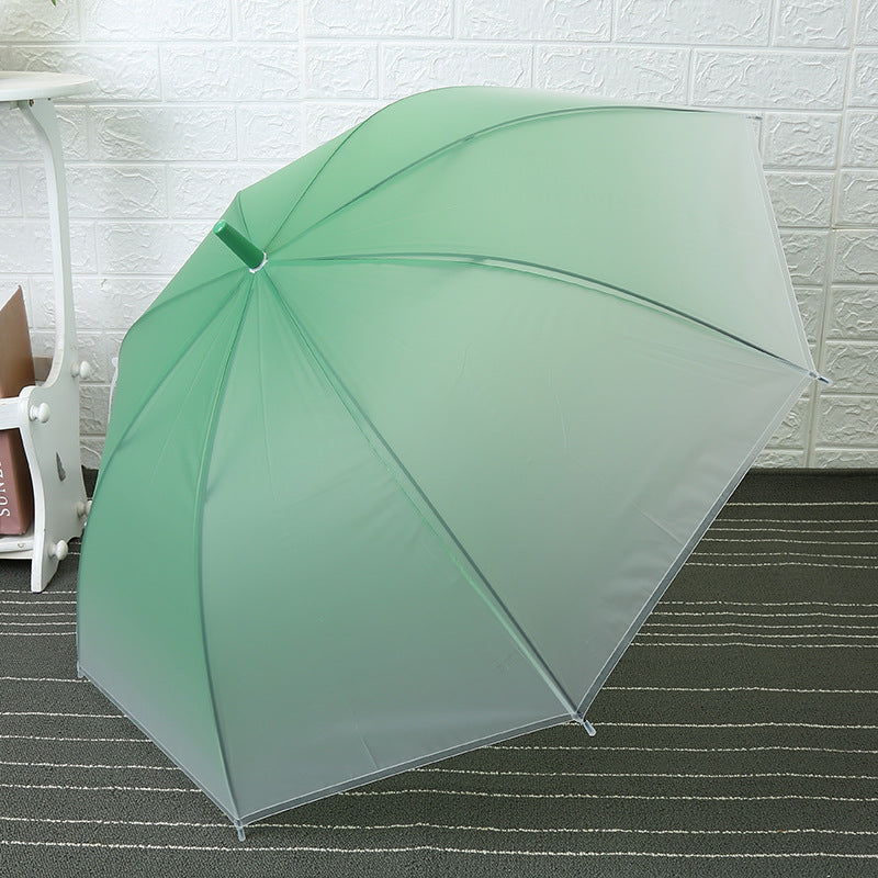 Plain Long Handle Transparent Umbrella