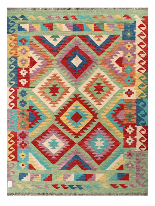 Maimana Afghanistan Kilim Rug - 197 x147 cm